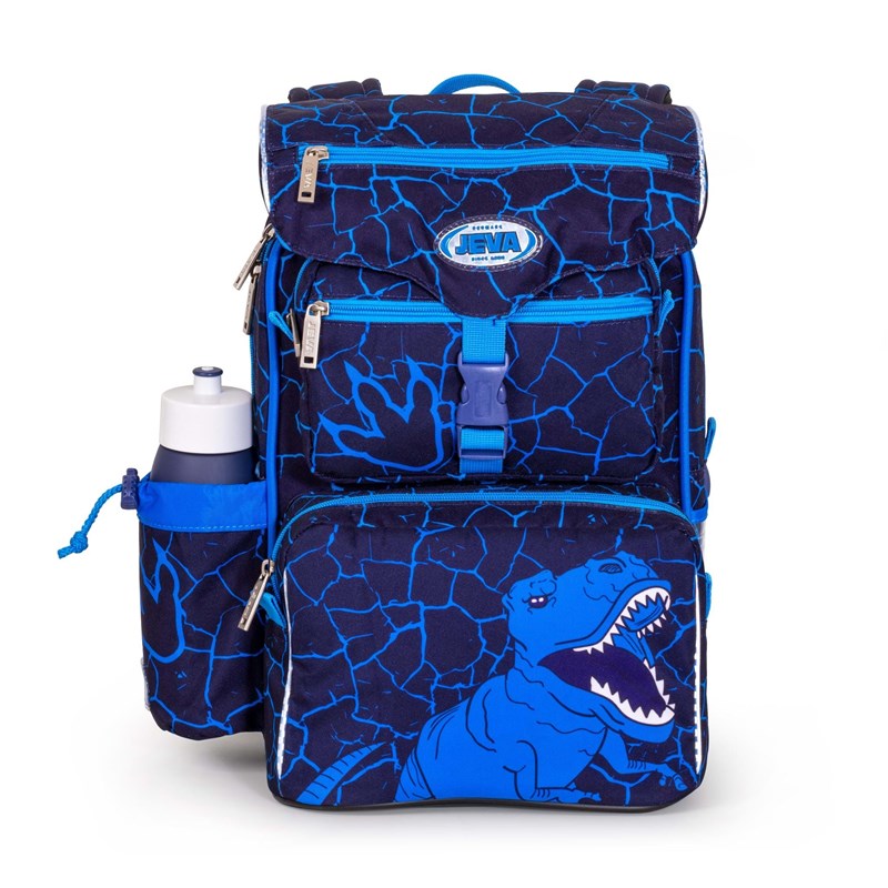 JEVA Skoletaske Beginners Monster Blå/blå 1