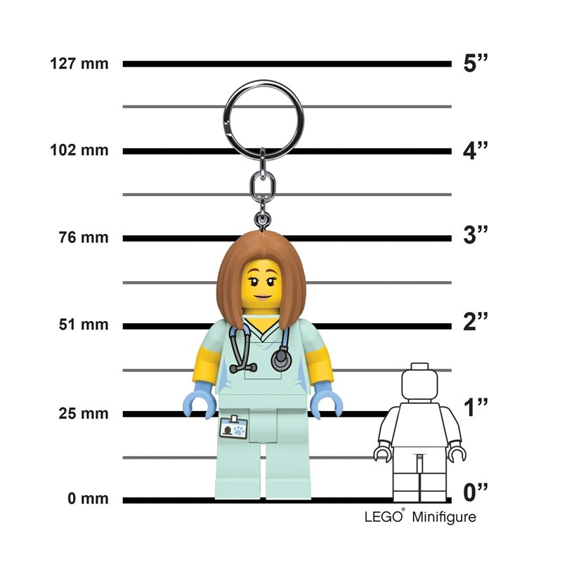 LEGO Bags Nøglering m/LED lys Sygeplejes L. Grøn 3