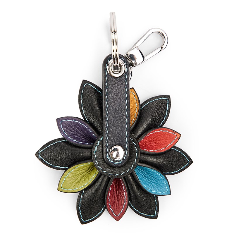Pia Ries Nyckelring Tropical Flower Svart 2