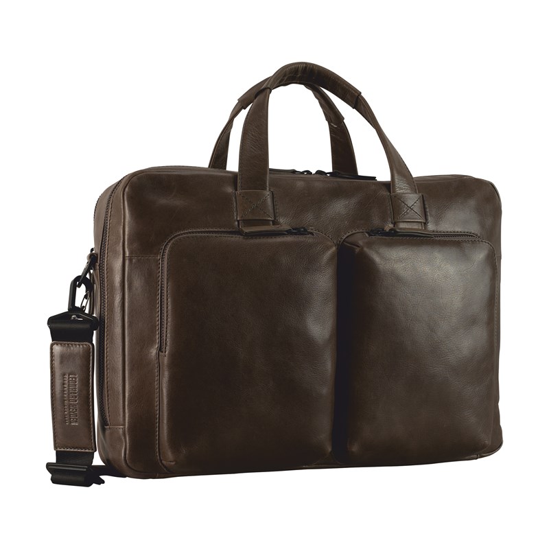 Leonhard Heyden Computertaske Porto 2 Room Gråbrun 15" 1