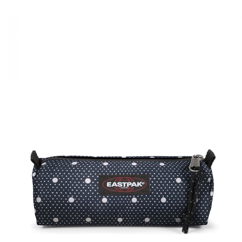 Eastpak Penalhus Benchmark Blå m/hvide prikker 1