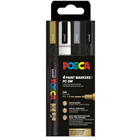 POSCA Tuscher POSCA PC-3M 4-set Multi