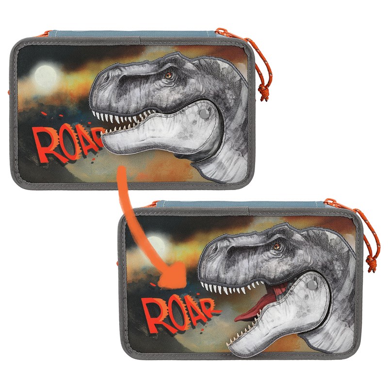 Dino-World Pennfodral 3-lags ROAR Fler färger 5
