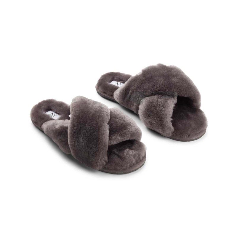 NATURES Collection Slippers Cross Grå 41 1