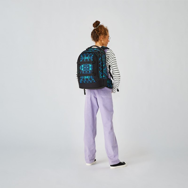 Satch Skolväska Pack Caleido Blue Svart/Turkos 9