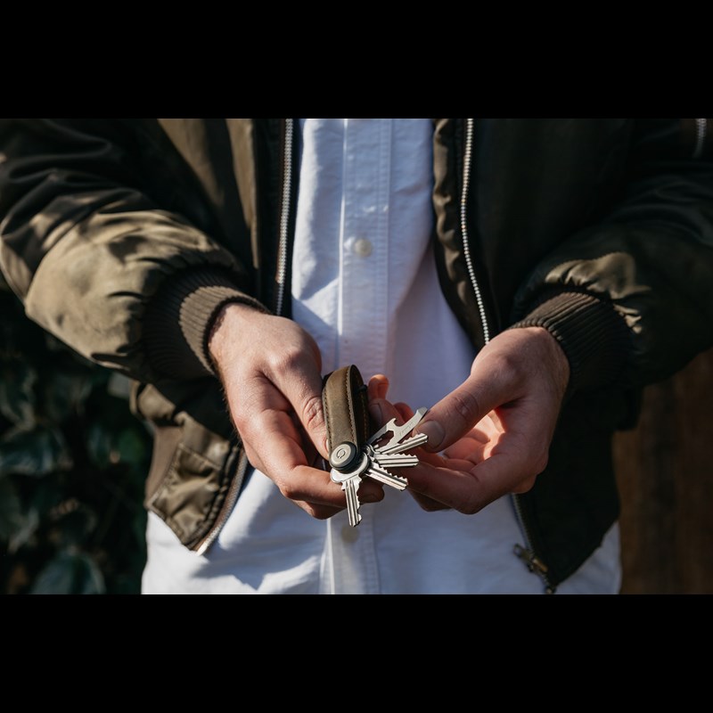 Orbitkey Nøgleholder Crazy Horse Brun/brun 2