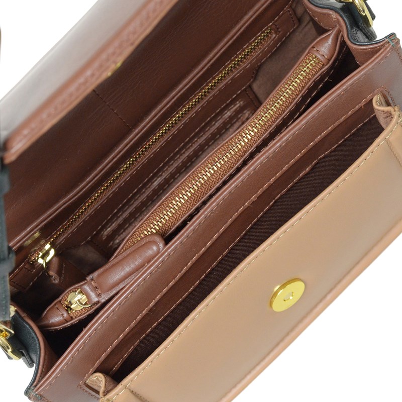 Belsac Crossbody Nede Beige/grøn 4