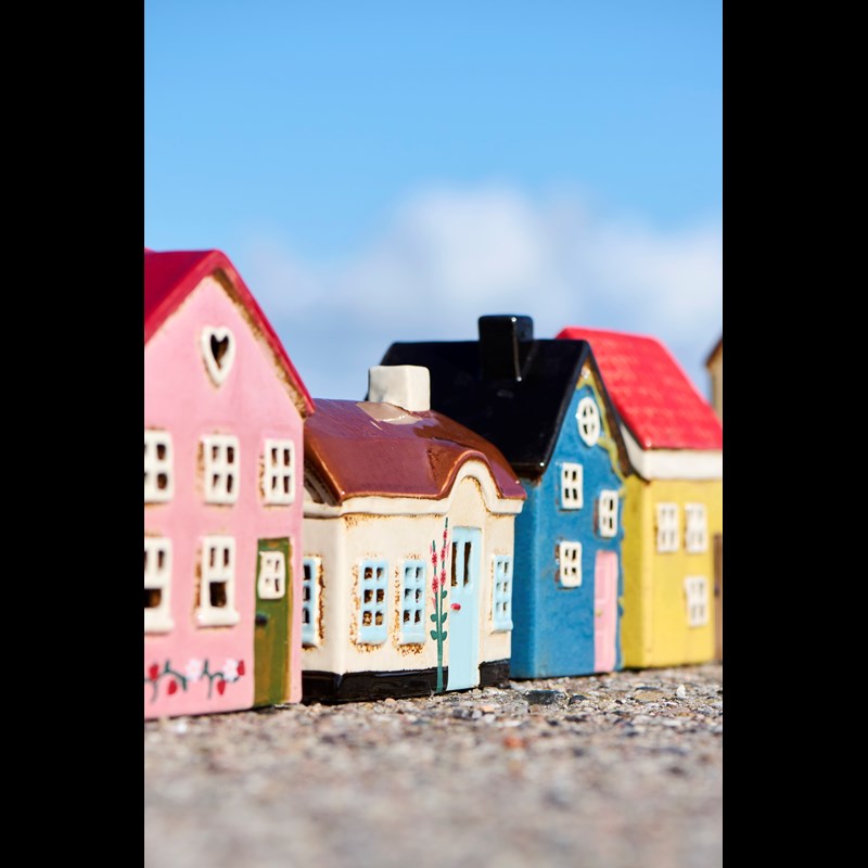 Ib Laursen Fyrfadsstage Hus Nyhavn Blå 4