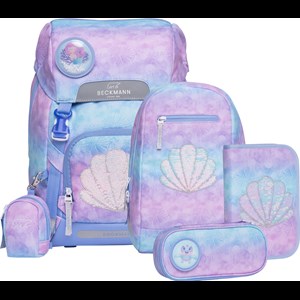 Beckmann Skoletaskesæt Classic Seashell lyseblå/lilla