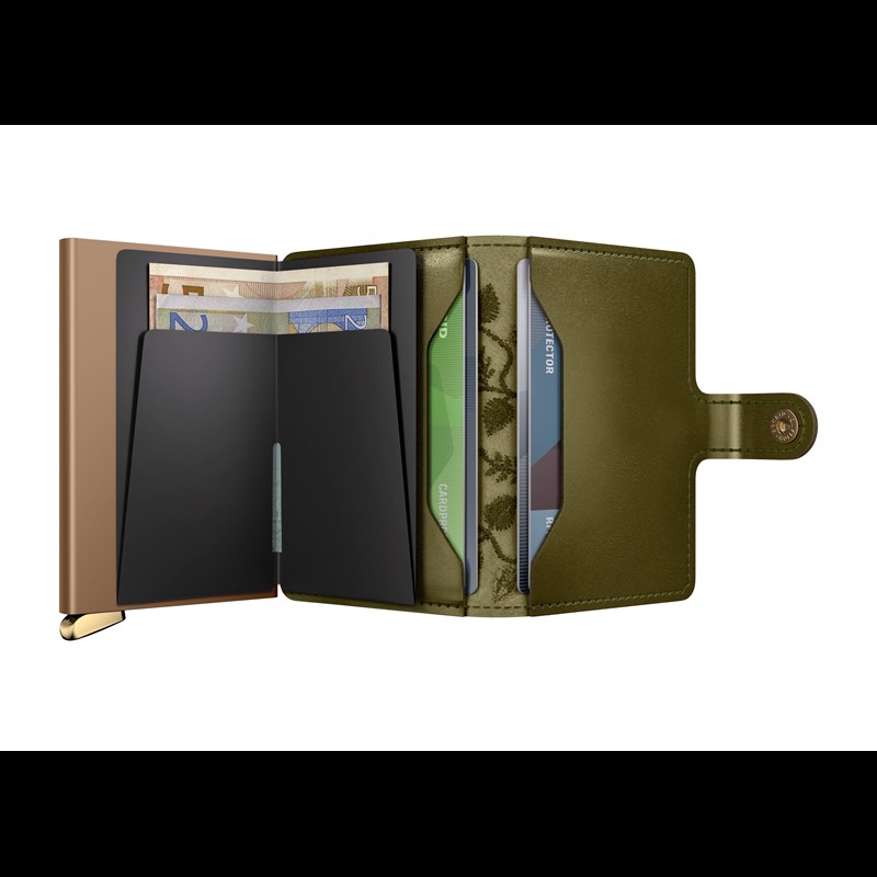 Secrid Miniwallet Stitch Floral Oliv 2