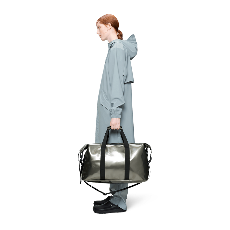 RAINS Rejsetaske Hilo Weekend Bag Sølv 2