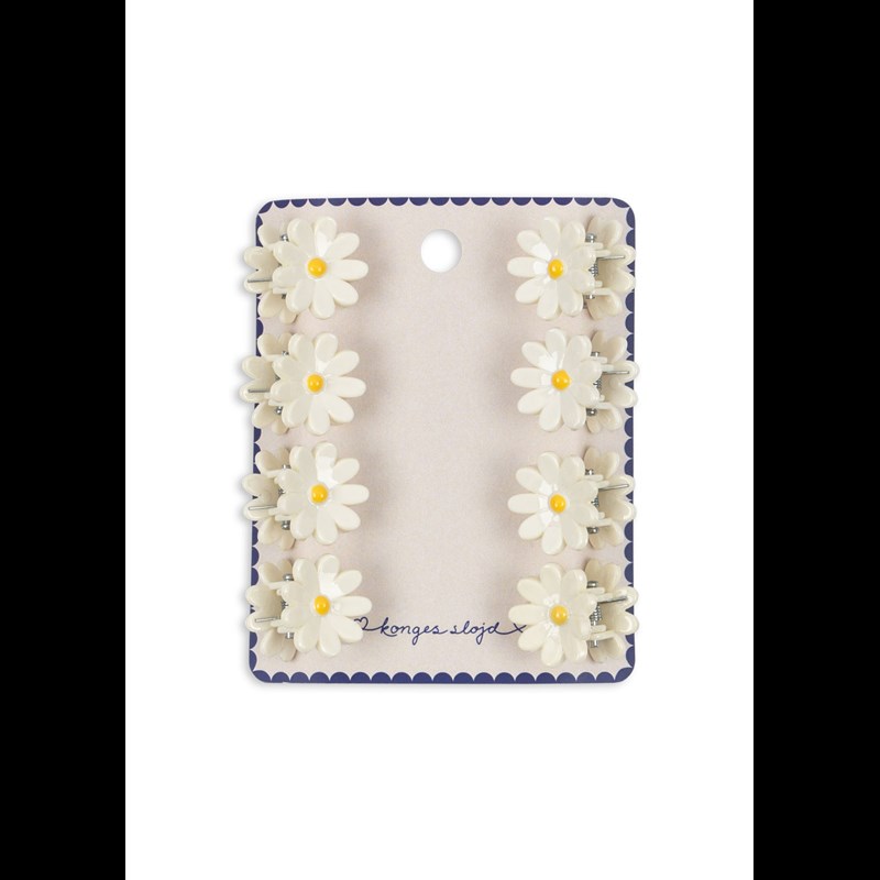 Konges Sløjd Hårklemmer 8-pak Daisy Mini Hvid 1