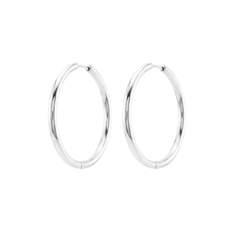 Winther Studio Øreringe Hoops Basic L Sølv 1
