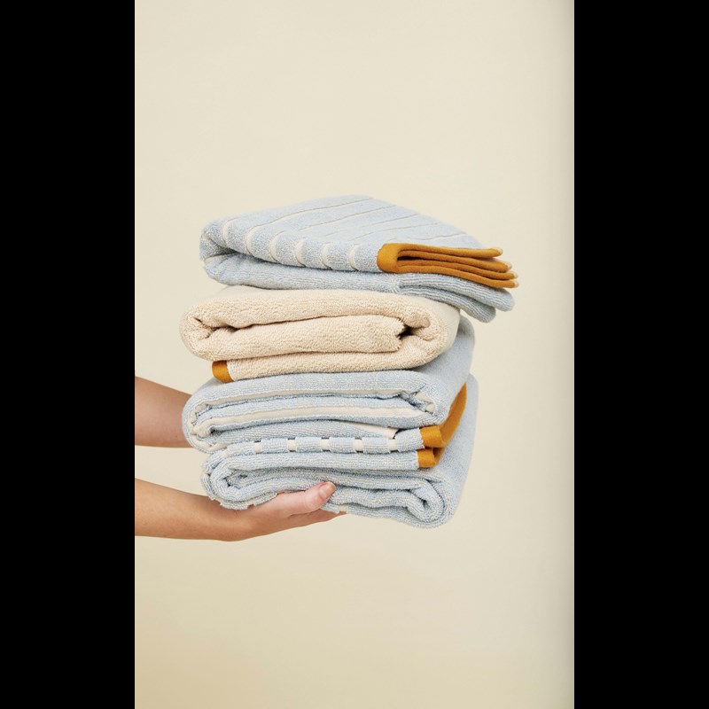 Hübsch Håndklæde  Lyseblå 70x140 2