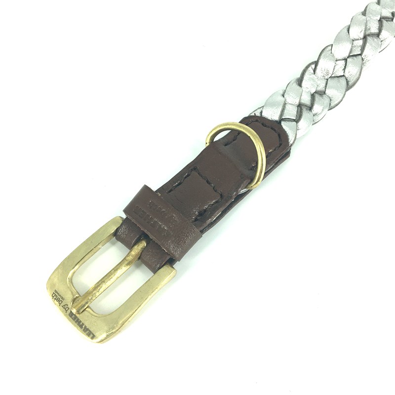 Leather by Beth Hundehalsbånd Miniflet Sølv Str S 6