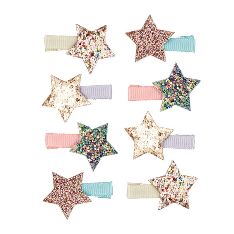 Mimi & Lula Hårclips mini stjerne 8 Ass farver 1
