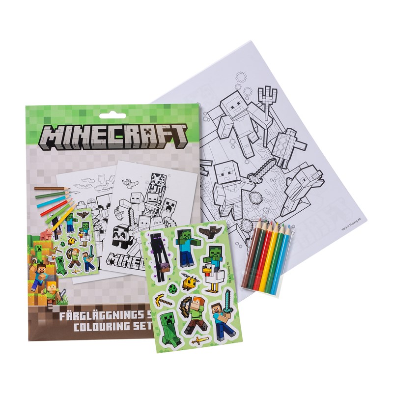 Minecraft Färgläggningsset Minecraft Grön 1