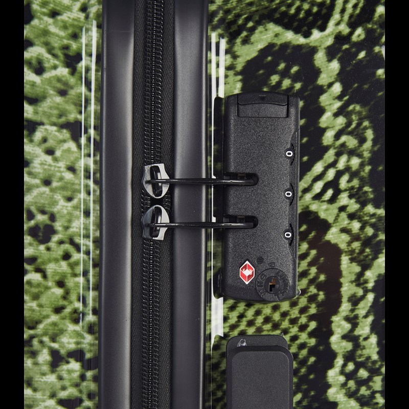 Aries Travel Kuffert Barcelona Grøn snake 75 Cm 5