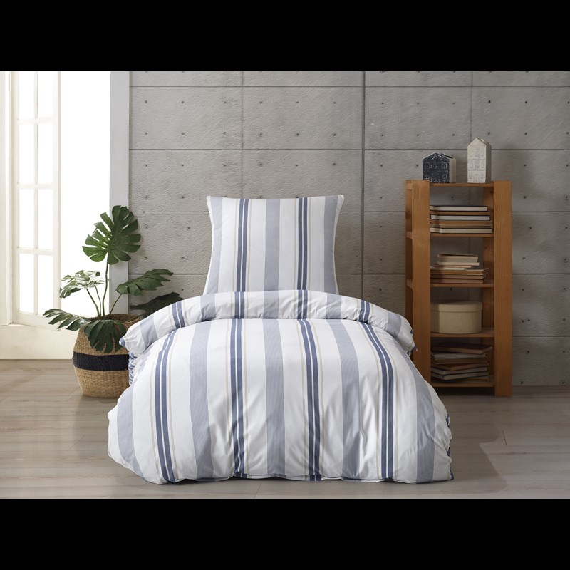 bySKAGEN Sengetøj Simone Hvid/Navy 140x200 3