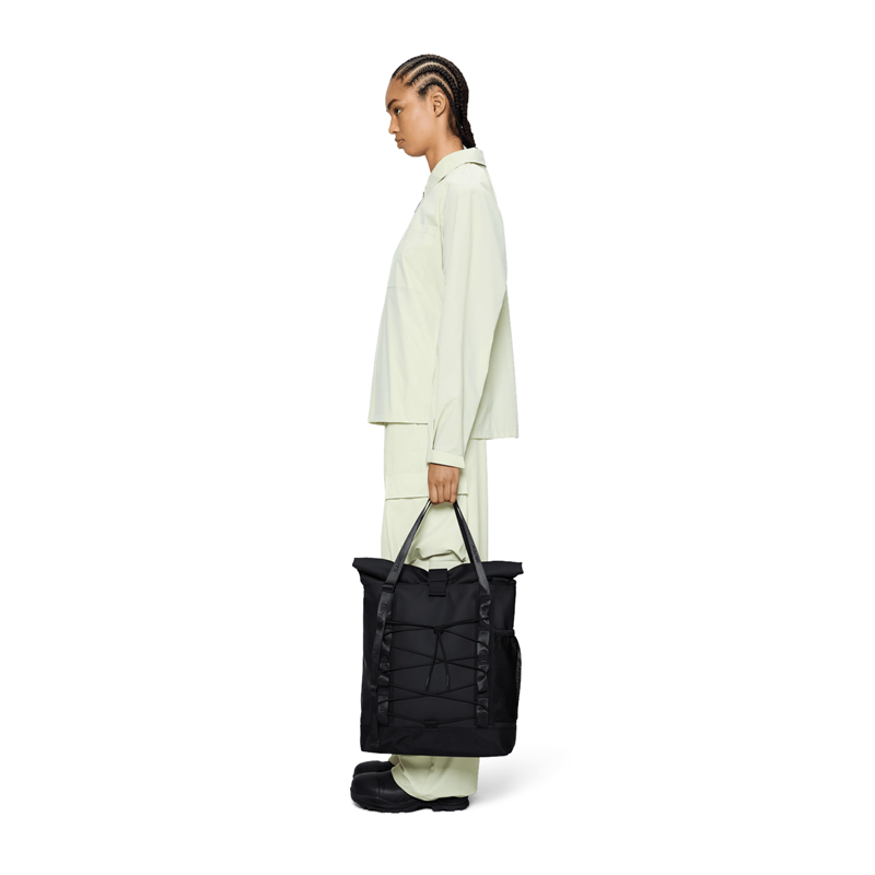 RAINS Tote Bag Trail Rolltop W3 Svart 6
