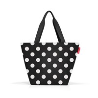 Reisenthel shopper M Svart m. Vita prickar 1