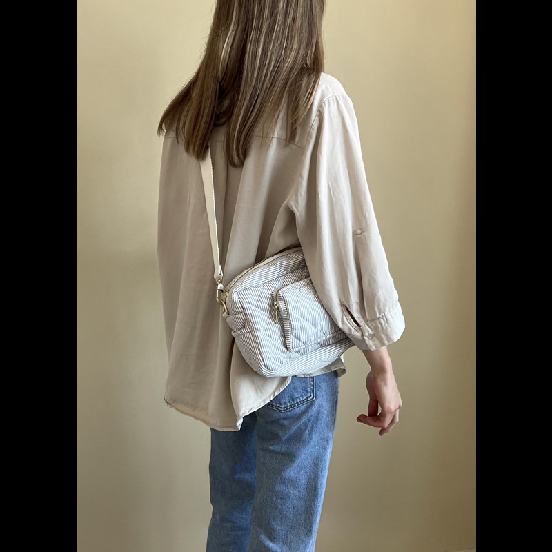 Cam Cam Copenhagen Pusletaske S Stripes Blue Stribet 4