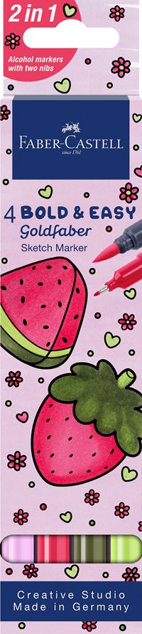 Faber-Castell Tuscher Bold&Easy Frukt 4 st Multi