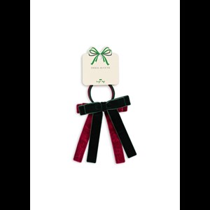 Konges Sløjd Hårsnoddar med rosett 2 st. Röd