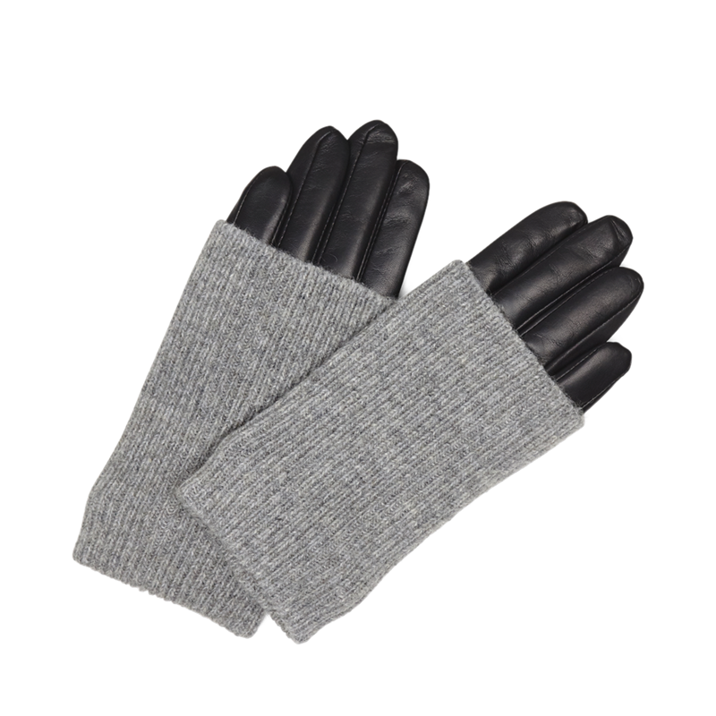 MARKBERG Damehandske Helly Sort/grå Str 8,5 2