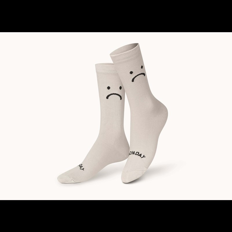 Eat My Socks Strømper Monday Friday 2-pak Grå/gul 3