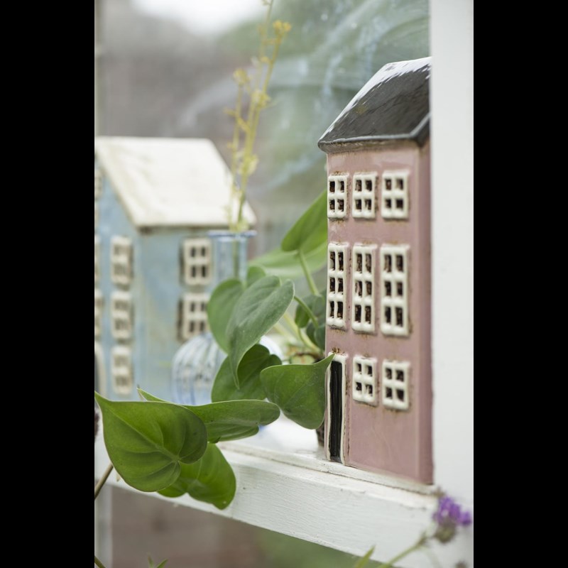 Ib Laursen Ljusstake Hus Nyhavn Rosa/Svart 3