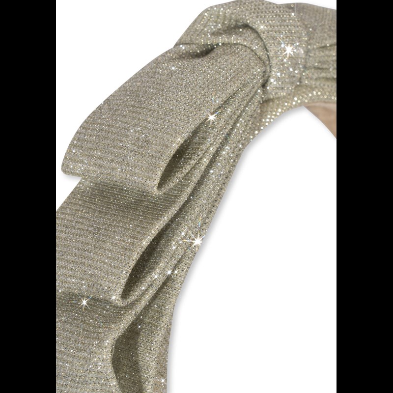 Konges Sløjd Hårband Glitter Rosett Silver 3