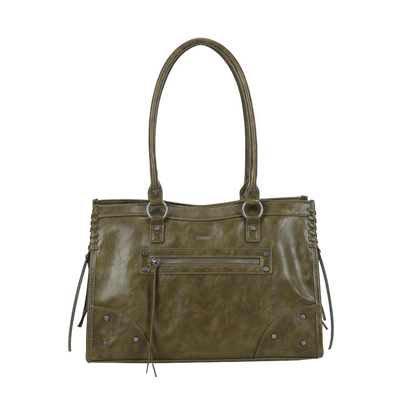 Conmé Shopper Lucy Oliven Grøn 14" 1