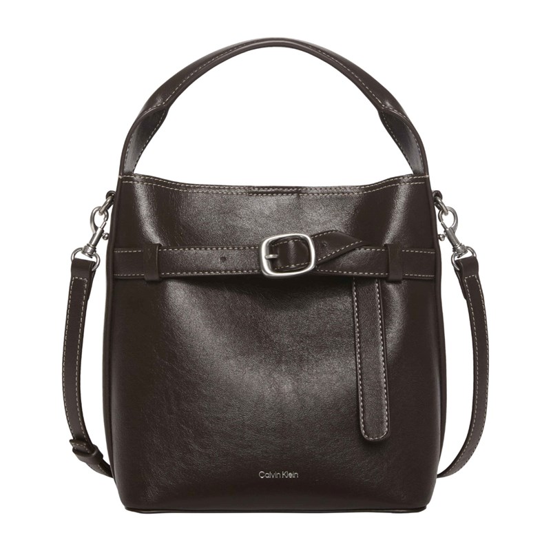 Calvin Klein Skuldertaske Buckle Brun 1