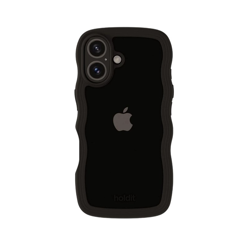 Holdit Mobilcover Wavy Sort Iphone 16 Plus 2