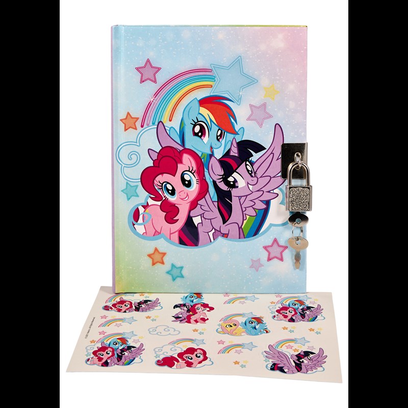 My Little Pony Dagbog med lås MLP Lilla/hvid/pink