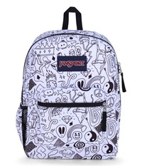 JanSport Rygsæk Cross Town Hvid med sort tekst 1