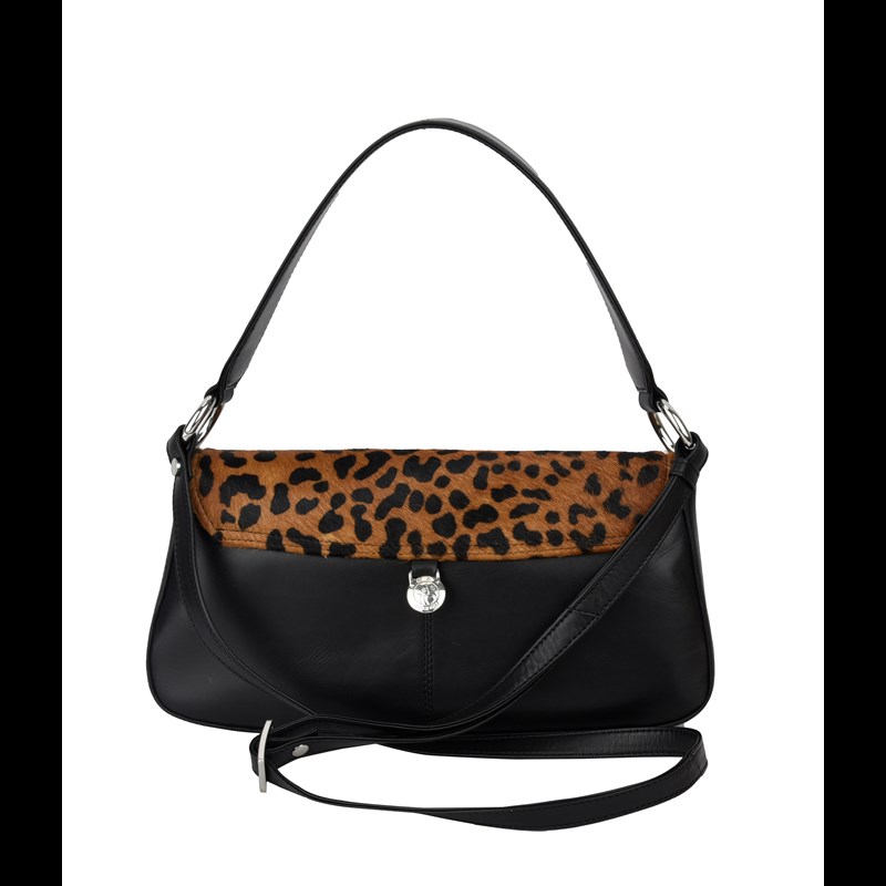 Adax Skuldertaske Kiki Amalfi leo  Sort/Brun 4