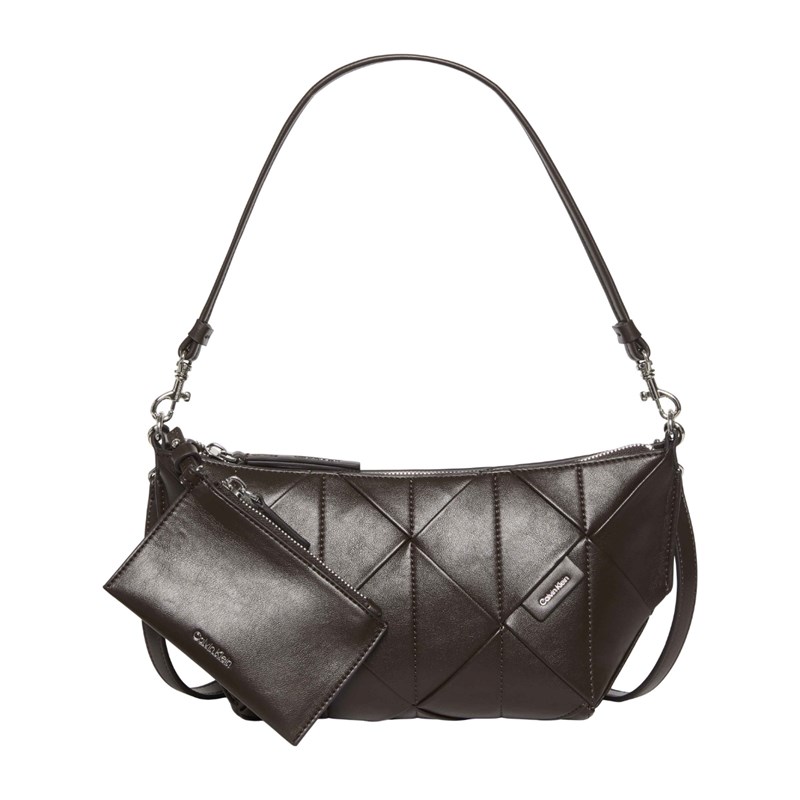 Calvin Klein Axelväska Woven Emblem Brun 2