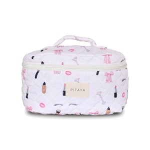 PITAYA Kosmetisk väska L Girly Things Rosa/vit