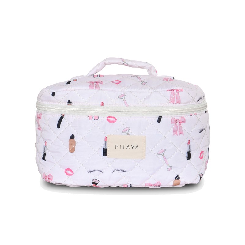 PITAYA Kosmetisk väska L Girly Things Rosa/vit