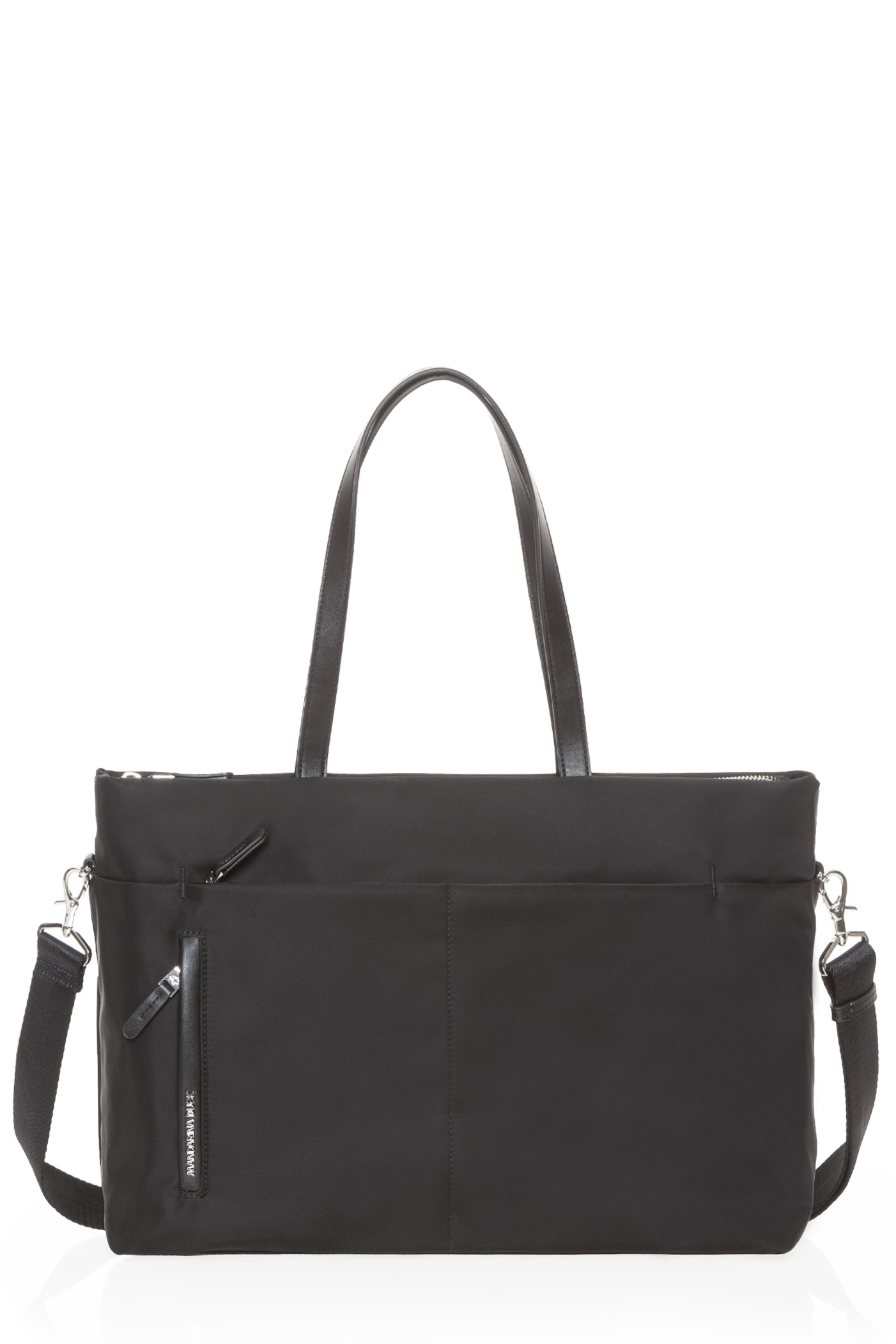 Mandarina Damen Shopper 'Hunter' – Glänzender Shopper Mit Laptopfach, Verstellbarem Schulterriemen & Fronttaschen