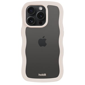 Holdit Mobilfodral Wavy Transparent iPhone 14 Pro Max Beige alt image