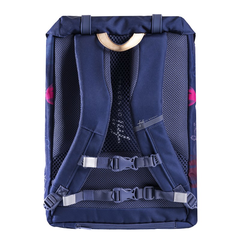 Frii of Norway Skoletaske Retro Blue Kiss Blå 4