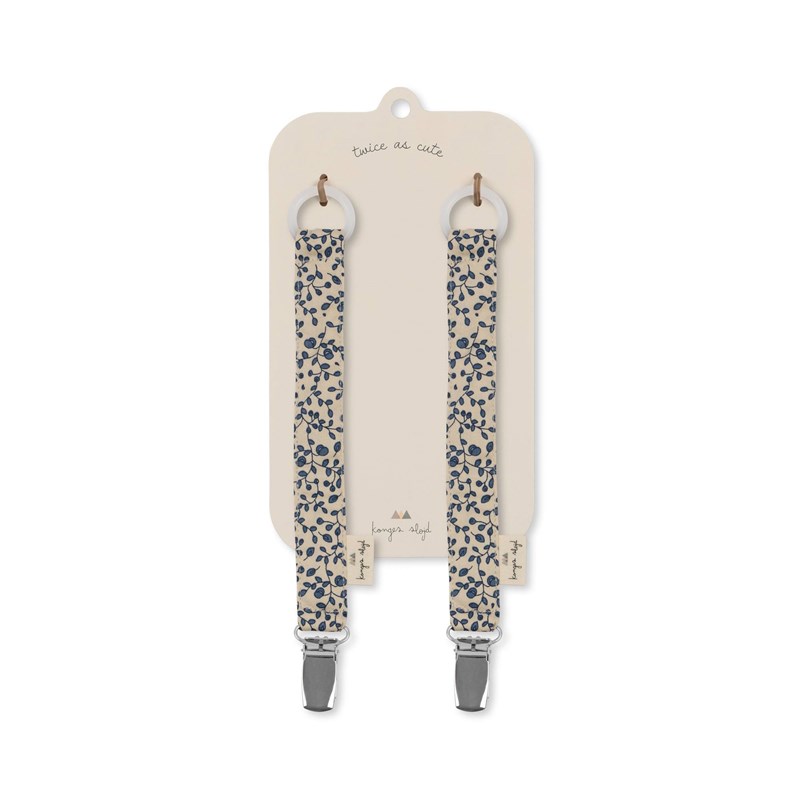 Konges Sløjd Suttesnor 2 pak Blå m/blomst 2