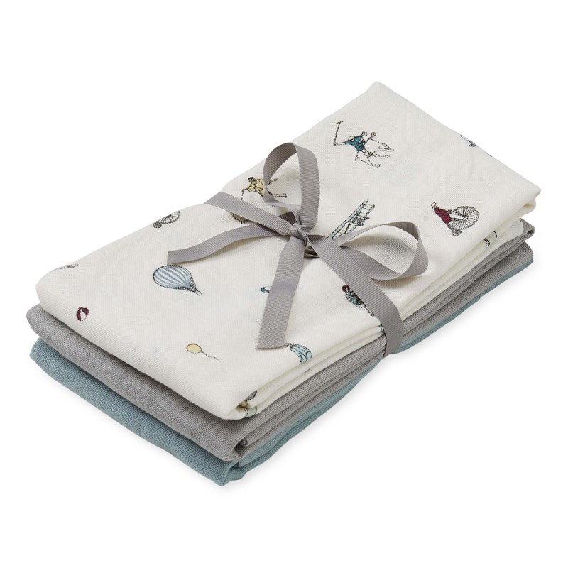 Cam Cam Copenhagen Stofbleer Mix 3-pack Blå Grå 1