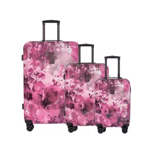 Aries Travel Kuffertsæt Seattle Pink mønster