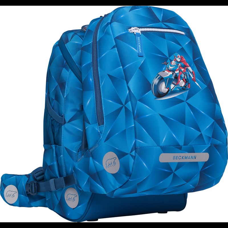 Beckmann Skoletaske Active Air Bl Light Blå/rød 7