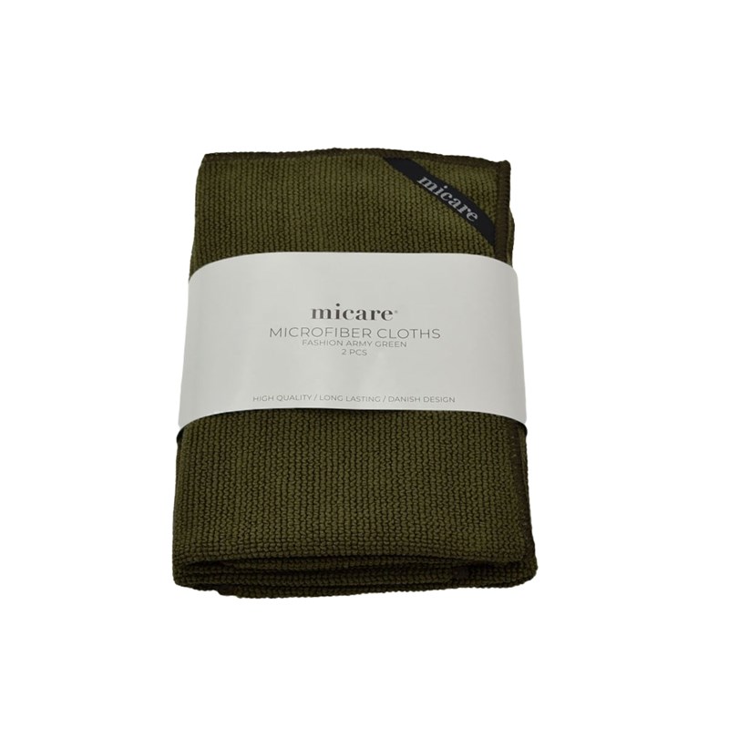 micare Microfiber klud 2-pak lille Army Grøn