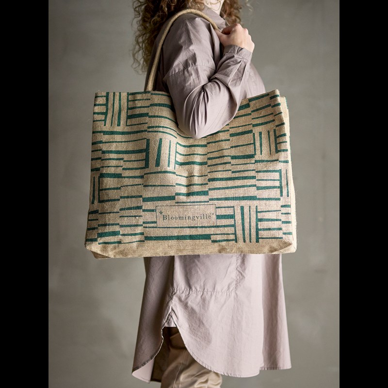Bloomingville Indkøbsnet Bergamo Beige/grøn 2